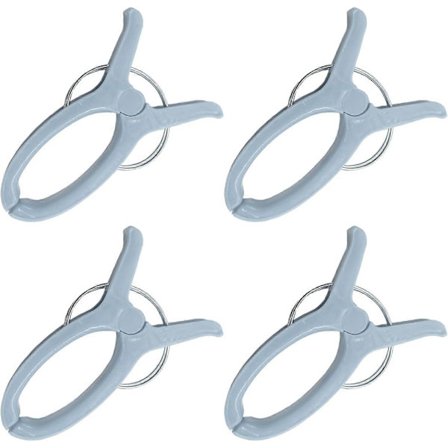 4 kpl Suuria HQ Sinisiä Pyyhepidikkeitä Rannalle - Turvalliset Aurinkotuolin Matkapidikkeet Sisä- ja Ulkokäyttöön - Jumbo-pidike Rannalle