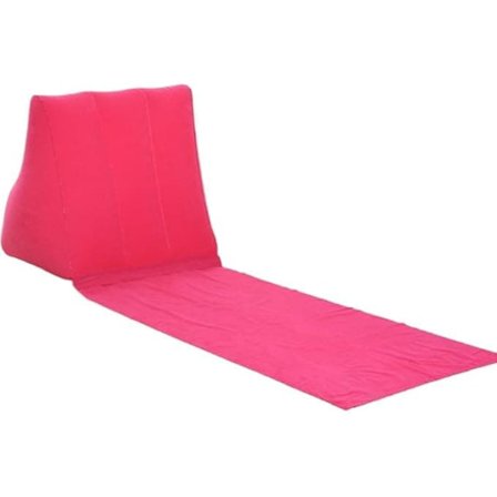 Uppblåsbar strandmatta med triangulärt ryggstöd – portabel solstol för camping & strand