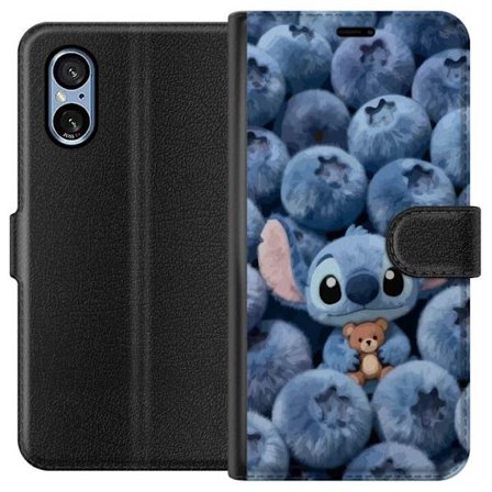 Kompatibel Tegnebogsetui til Sony Xperia 10 VI Lady Gaga minimalistisk plakat med guitar og monokrom design