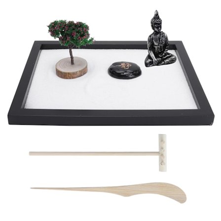 Zen Have Kit Mini Meditation Japansk Sandbakke Bordplade Dekoration til Hjemmekontor