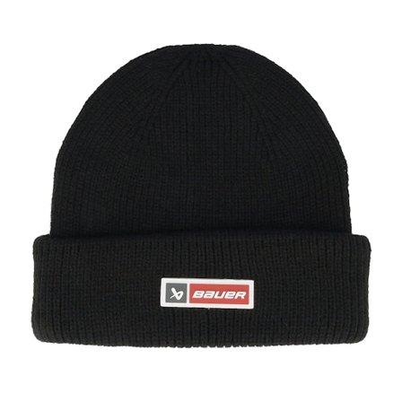 Bauer - Black cuff Beanie - Patch Toque Black Cuff @ Hatstore