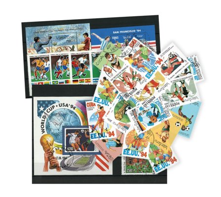 Fodbold VM 1994 3 miniark, 2 sæt og 18 frimærker