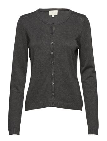 New Laura Cardigan Strikkegenser Cardigan Grå Minus