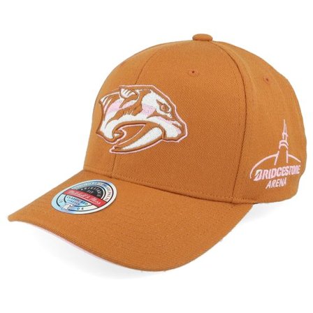 Mitchell & Ness - NHL Brun adjustable Keps - Hatstore Exclusive x Nashville Predators Knockout Peach Tan/Pink Adjustable @ Hatstore