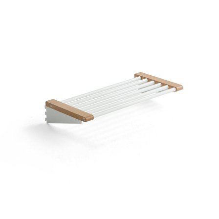 Shoe rack JEPPE, 600 mm, oak, white