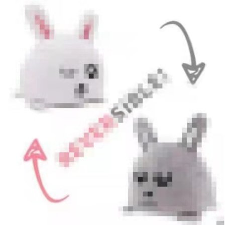 Mub- Vändbar flip katt plyschleksak söt djur flip docka