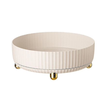 360° pyörivä monitoiminen järjestelyhylly, öljynkestävä, liukumaton keittiötarviketeline, valkoinen (hy)