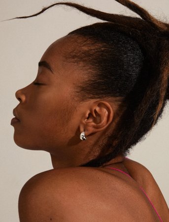 Pilgrim Alexane Recycled Chunky Mini Hoop Earrings - Silver - ONE SIZE