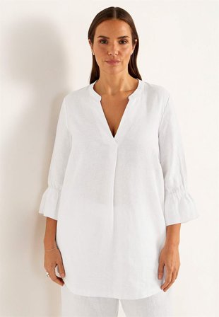 Cellbes of Sweden - Tunika Premium i lin i hvit for damer i størrelse 38/40