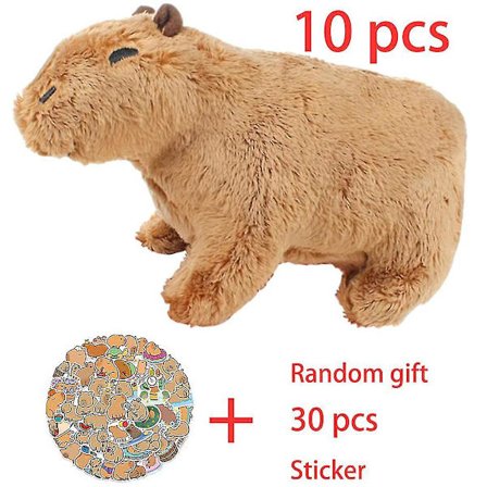 Reallilfe Capybara Plyslegetøj Sød Capybara Plysdukke Fluffy Fyldte Dyr Drenge Børn Hjem Decor