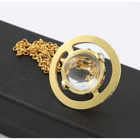 Planet Saturn Krystal Orb Halskæde Øreringe Stud Smykker Wome