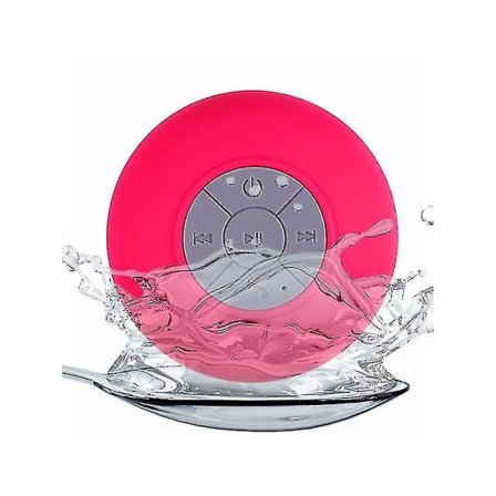 Bluetooth Duschhögtalare Portabel Trådlös Duschhögtalare med Inbyggd Mikrofon Sugkopp Rosa YEMAESRE