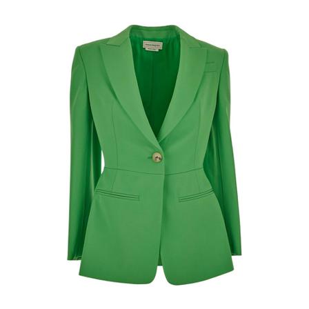 Alexander McQueen, Blazers Groen, Dames, Maat:XS