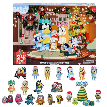 2023 Bluey Christmas Adventskalender, Xmas 24 dagars nedräkningskalendrar B