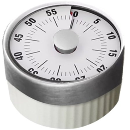 ING Timer, rustfritt stål, visuell timer, mekanisk timer, nedtellingspåminnelse, timer, stoppeklokke, magnetisk, egnet, skole, timere