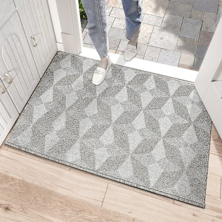 Antiskli dørmatte | Innendørs eller utendørs | Absorberende og motstandsdyktig | Maskinvaskbar | Inngangsdørmatte - 50 x 80 cm, brun