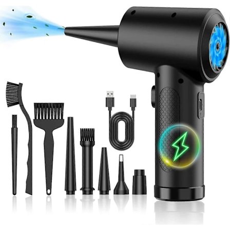 Trykluftrenser til PC - Elektrisk genopladelig trådløs blæser til bærbar computer, tastatur og elektronikrensning