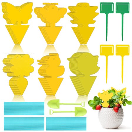 Gule klæbefælder, langvarig effektivitet frugtflue klæbefælder til indendørs og udendørs brug, insektfanger ikke-giftig skadedyrsbekæmpelse til dit 