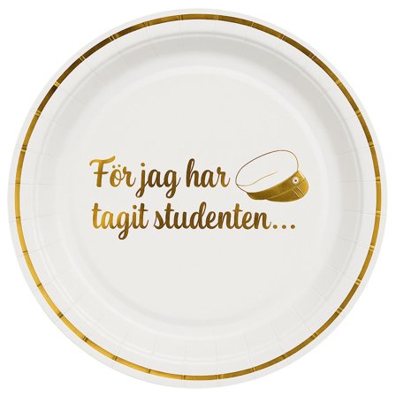 Papperstallrikar För Jag Har Tagit Studenten 8-pack