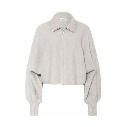 Fabiana Filippi Zip-throughs , Grijs , Dames , Maat: S Hoodies & Sweatvesten