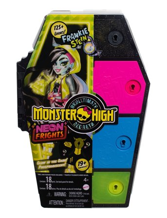 Skulltimate Secrets Neon Frights Frankie Stein Doll Patterned Monster High