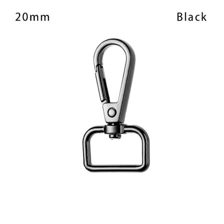 1st Väskor Rem Spännen Hummerlås SVART 20MM