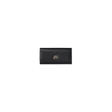 Karl Lagerfeld, Autograph Wallet Czarny, Kobieta, Rozmiar: ONE Size