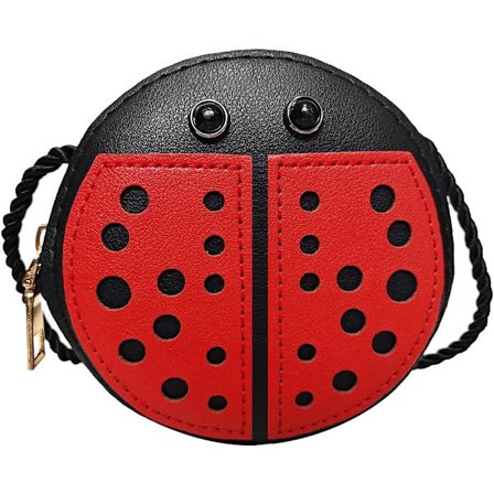 Mariehøne Taske til Piger, Mini PU Læder Crossbody Taske med Møntlomme til Børns Fødselsdagsgaver og Udklædningsleg