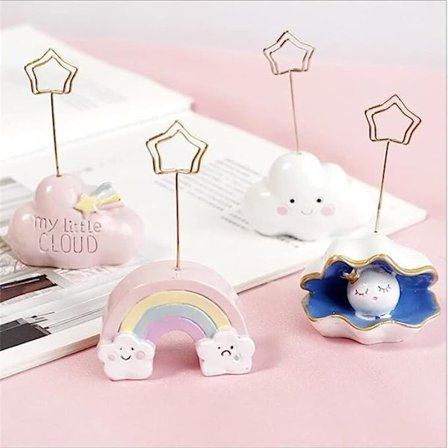 Hartsi valokuvapidike muistipidikkeen söpö sarjakuva pilvi viestipidin käyntikorttiteline työpöydän koriste