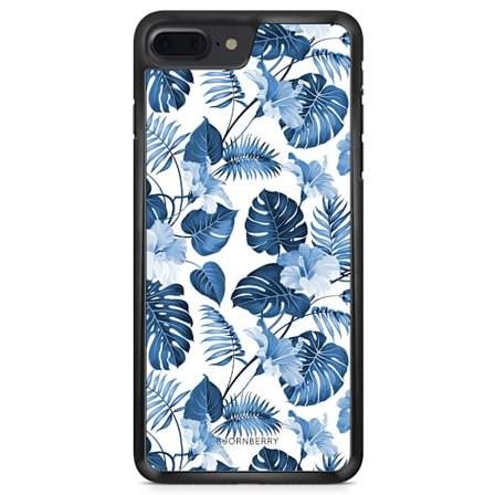 Bjornberry Skal iPhone 8 Plus - Blå Blommor