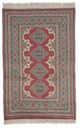 Orientalischer Pakistan Buchara 2Ply Teppich 77X117 Dunkelrot/Braun Wolle, Pakistan
