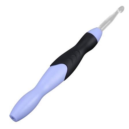 USB-oppladbare LED-opplyste heklekroksett med utskiftbare spisser 2,5-6,5 mm