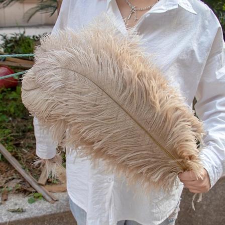 10 st färgade strutsfjädrar 15-45 cm för fest, bröllop, heminredning, naturliga strutsfjädrar, bordsdekoration, hantverk Khaki 45-50cm 18-20inch
