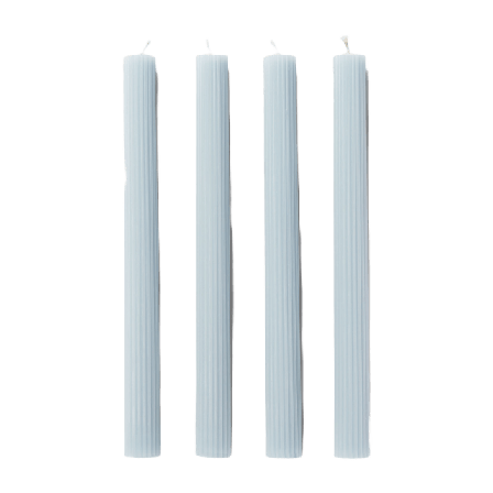 Åhléns Home Rillade kronljus 24 cm, 4-pack Ljus & ljusstakar Blå ONESIZE