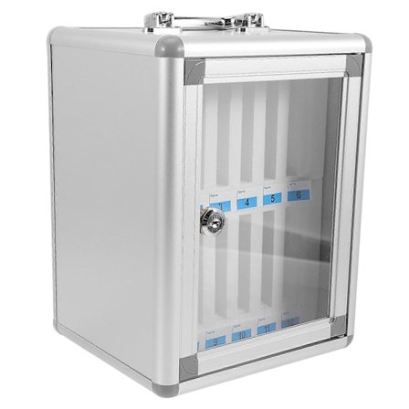 Mobiltelefon Skåp Låda Telefon Låslåda Säkerhet Telefonlåda Robust Telefonfodral med Handtag