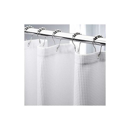 180*200cm Ekstra Langt Vaffelmønstret Dusjforheng, Ekstra Tykt Stoff Sh