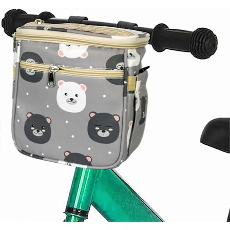 Sykkelstyreholder, dekorativt tilbehør foran på barnesykkel, for balansesykkel, trehjulssykkel, sparkesykkel (Bjørn BW)