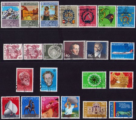Schweiz - Frimærkepakke - Stemplet