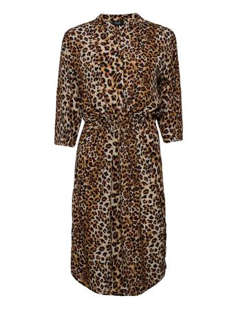 Sl Zaya Dress Knelang Kjole Beige Soaked In Luxury