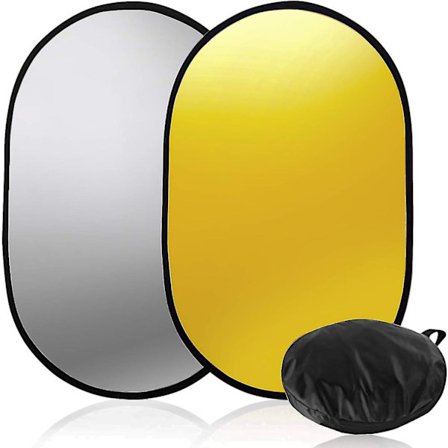 (60cm X 90cm) 2 in 1 Photo Studio Collapsible Multi-photo Disc Reflector, with Carrying Case