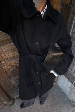 NA-KD Oversized Raglanärmad kappa i ullblandning - Vinterjackor - Svart - EU 40