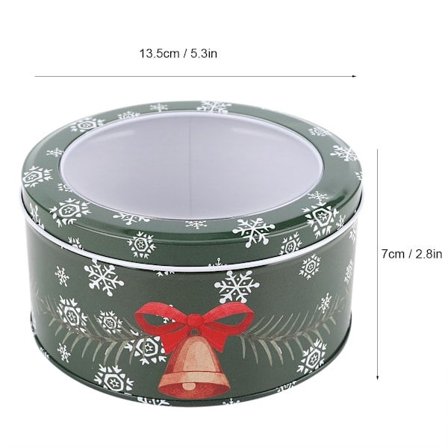 Jouluinen pyöreä karkkipurkki piparkakkupurkki koriste joululahjapakkaus vihreä joulupukki