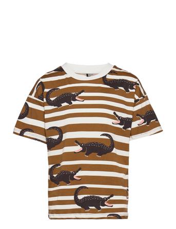 Crocodiles Aop Ss Tee T-shirt Multi/mønstret Mini Rodini