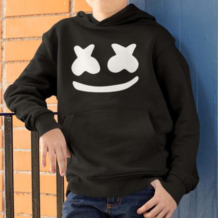 Dj Marshmellow Huvtröja I Svart Hoodie Sweatshirt T-shirt 152cl 12-13år