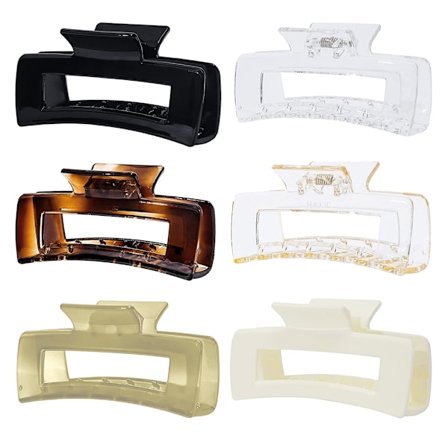 Firkantet hårklype, hårklype for kvinner, matt hårklype - Perfet