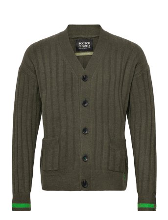 Soft Knit Dropped Shoulder Cardigan Green Scotch & Soda