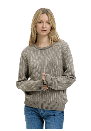 emmamalena Olga Stickad Beige Tröjor Dam Grå XS