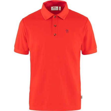 Fjällräven Men's Crowley Pique Shirt Top in True Red | Size: Medium, Polyester/Pique Fabric