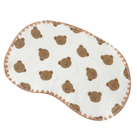 Baby Hovedformende Pude Forebygger Opkast Absorberer Sved Åndbar Blød Ren Bomuld Baby Pude Til Sommerbrug Brun Bjørn [BR]