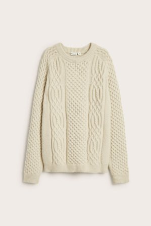 Kappahl | Sweter z dzianiny w warkocze | Jasnobeżowy